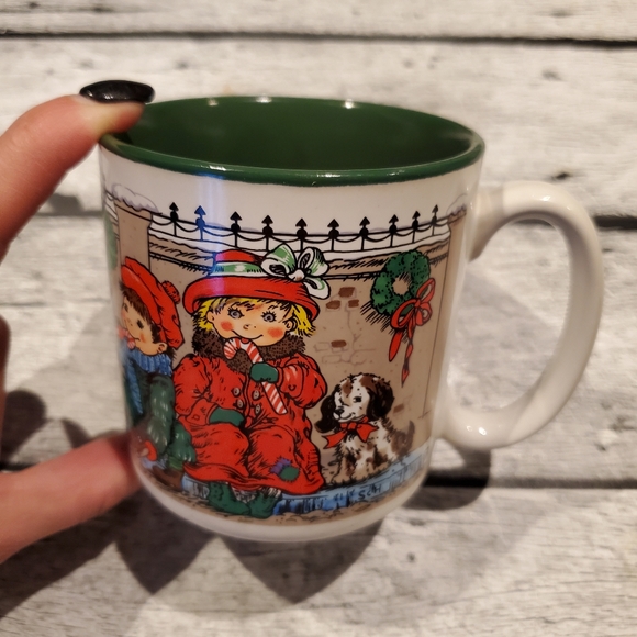 Vintage Potpourri Press Christmas Children Dog Coffe Tea Mug - Picture 5 of 7